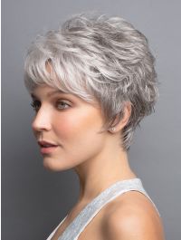 Rina wig - Rene of Paris Hi-Fashion - Front View in colour Silver Stone
